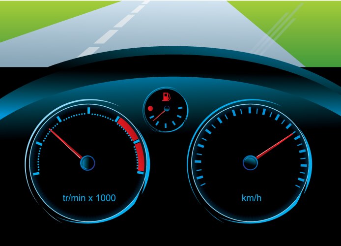 Car speedometer dashboard icon Royalty Free Vector Image