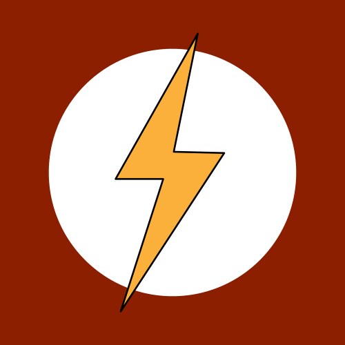 Thunderbolt logo yellow lightning icon energy vector image