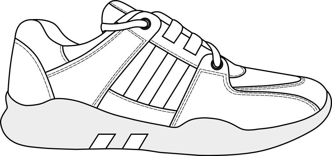 Logo sneaker in on white background vector image