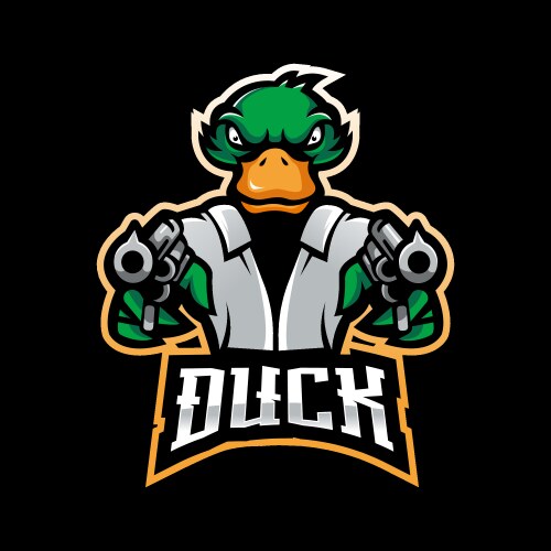 Duck gaming logo Vector Image