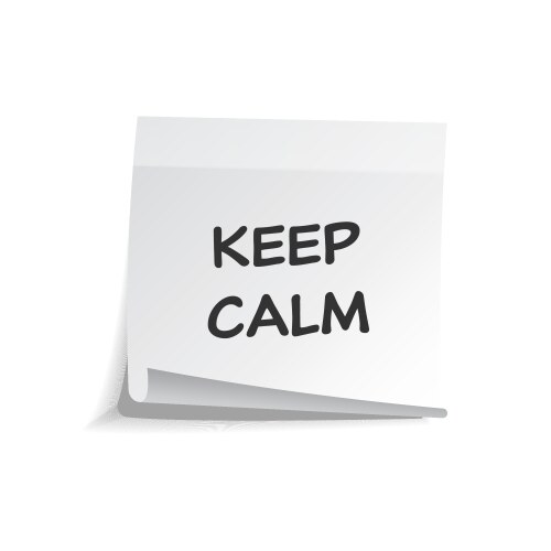 Sticky note with text and shadow isolated vector image