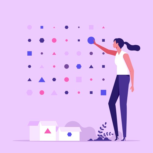 Unstructured Data Sorting vector image