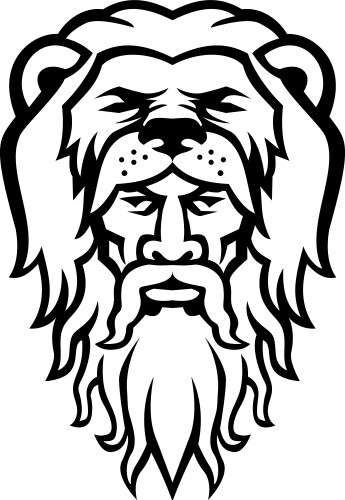 Lion-Skinned Hero - Heracles Mascot Vector Image