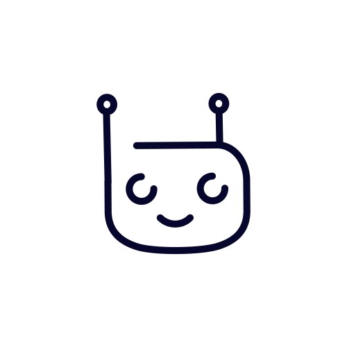 Robot icon in line style vector image