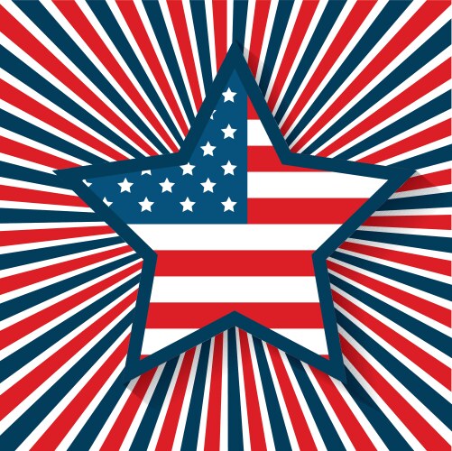 American Stars and Stripes Emblem Vector Image