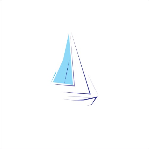 Sailing boat floating Royalty Free Vector Image