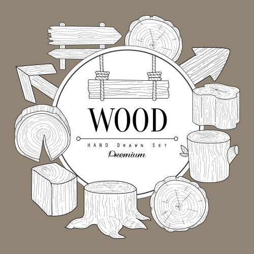 Wood cut Royalty Free Vector Image - VectorStock
