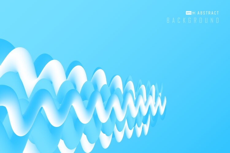 abstract blue white fluid wavy design water vector image