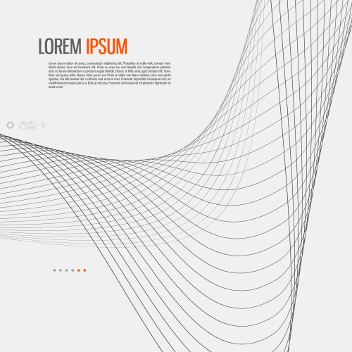 Tech background with abstract wave line vector image