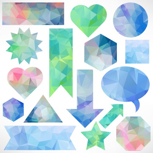 Web shapes with abstract triangles vector image