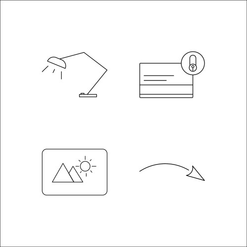 Web simple linear icon setsimple outline icons vektorbild