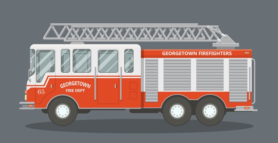 Fire truck template Royalty Free Vector Image - VectorStock