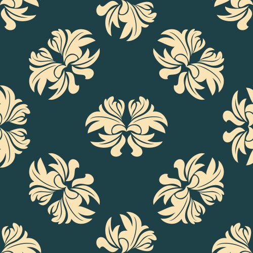 Vintage seamless flower pattern Royalty Free Vector Image