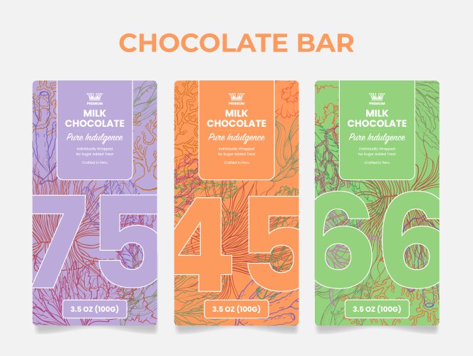Realistic chocolate bar set Royalty Free Vector Image