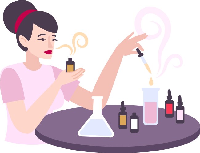 flat perfume vector image