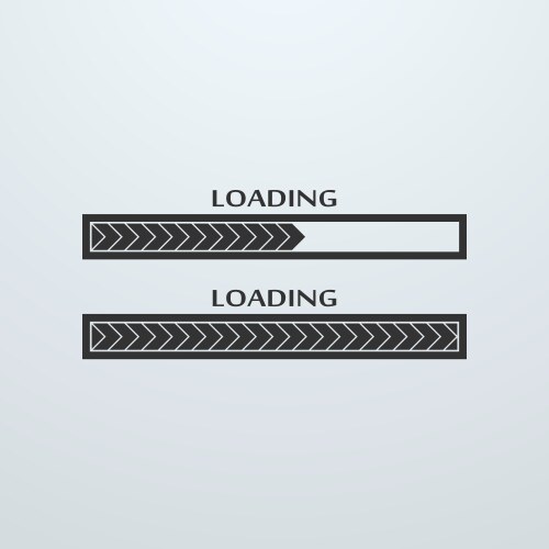 Loading uploading downloading status bar icon vector image