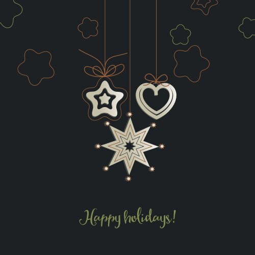 Blue christmas card Royalty Free Vector Image - VectorStock