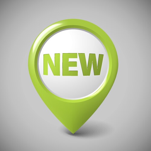 Round 3d pointer for a new item vector image