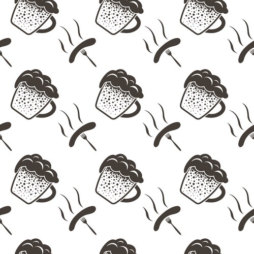 Oktoberfest seamless background Royalty Free Vector Image