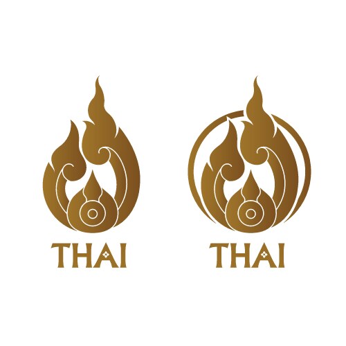 thai art element for graphic design vector image