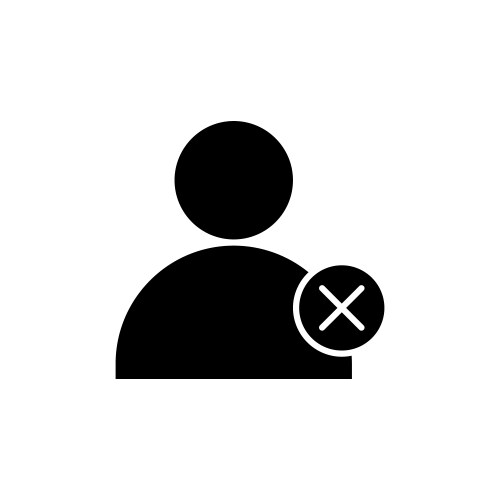 Remove user icon set delete account button symbol vector image