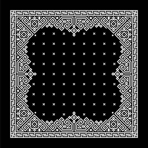 Bandana template 34 vector image