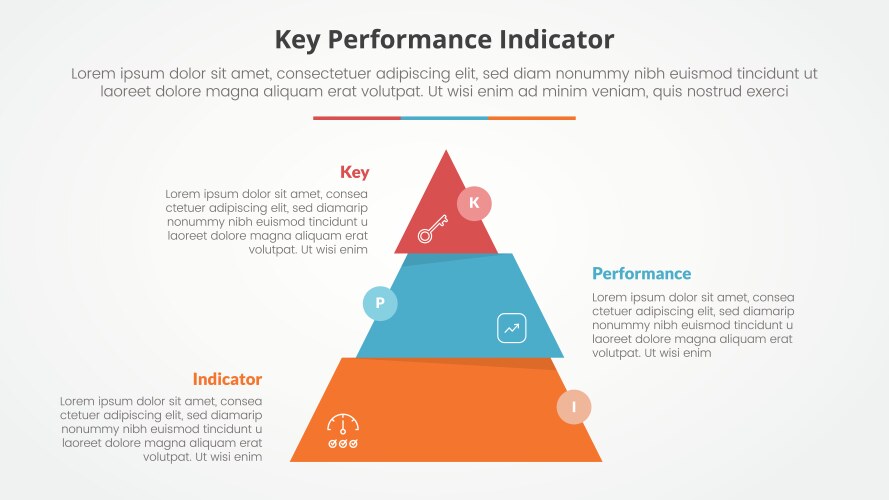 Kpi key performance indicator model infographic Vector Image