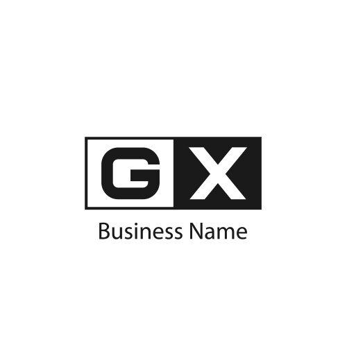 Initial letter gx logo template design vector image