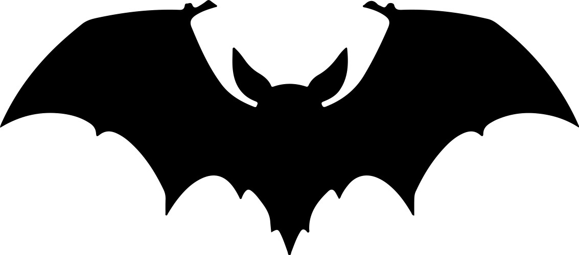 Bat silhouette white background Royalty Free Vector Image