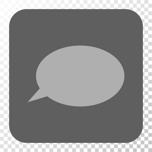 Message cloud rounded square button vector image