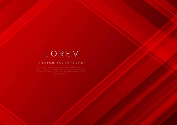 Abstract geometric diagonal overlay layer on red vector image