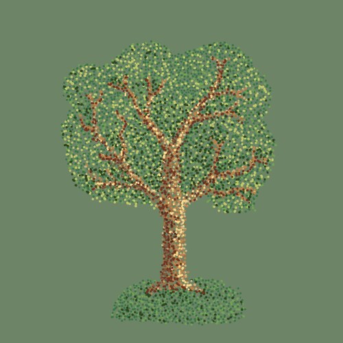 Abstract Tree Point Pattern vector image