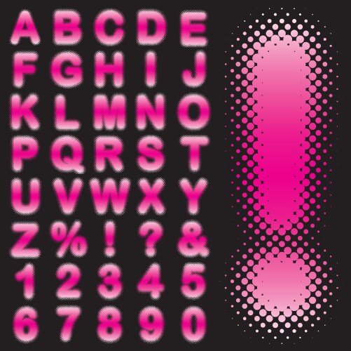 alphabet set vector image