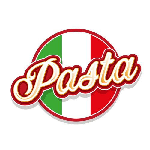 Italian pasta sign lettering retro vector image