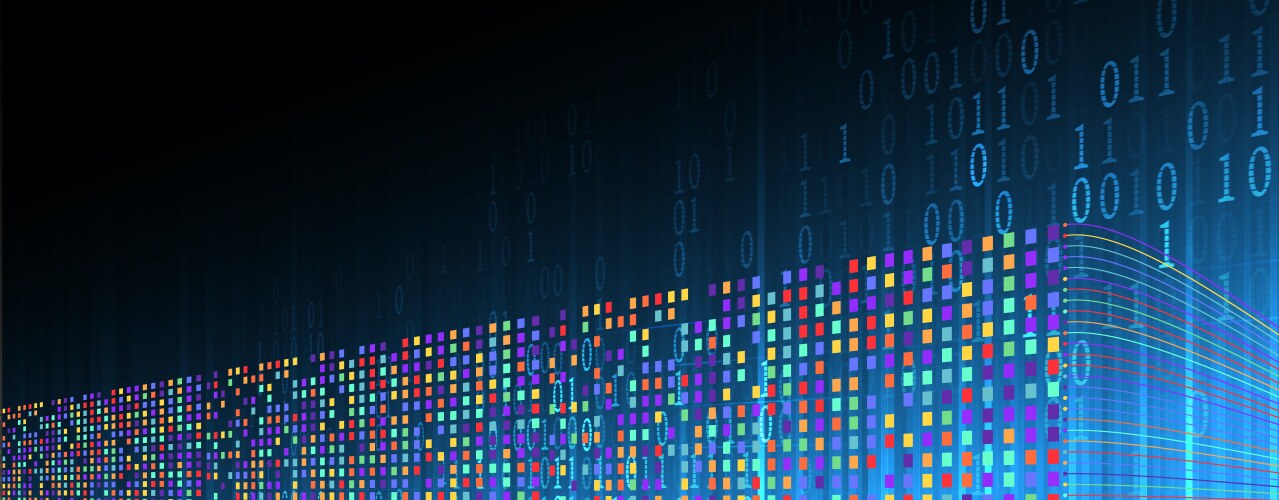 Neural network and data science technology vector image