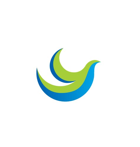 Bird flying icon logo Royalty Free Vector Image