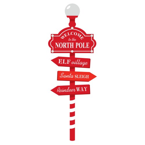 North pole sign Royalty Free Vector Image VectorStock