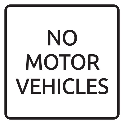 No motor vehicles sign vector image