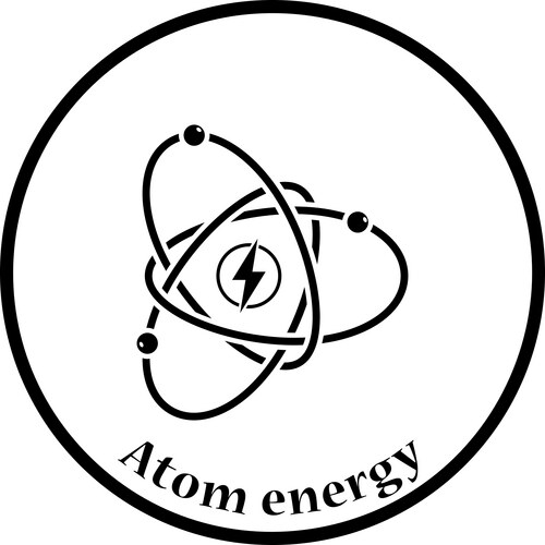 Hydrogen atom on white background Royalty Free Vector Image