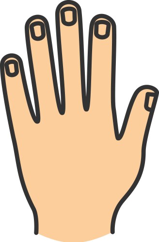 Mans hand color icon Vector Image