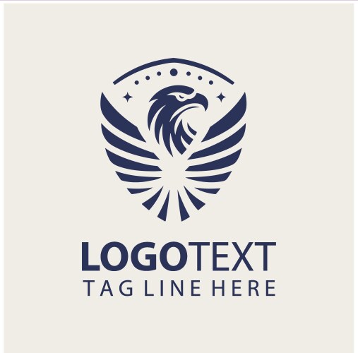 Eagle shield logo Royalty Free Vector Image - VectorStock