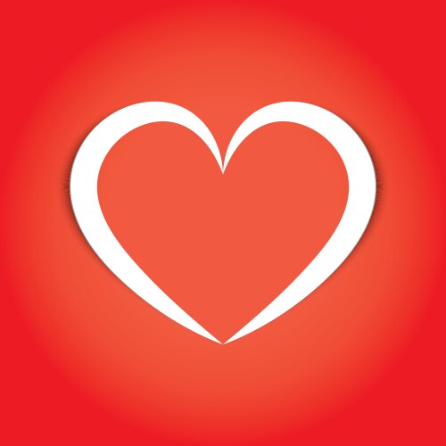 Valentines day card with heart Royalty Free Vector Image