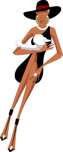 Woman sitting Vector Image