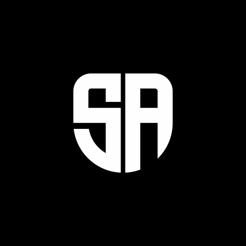 As logo monogram with emblem shape combination Vector Image