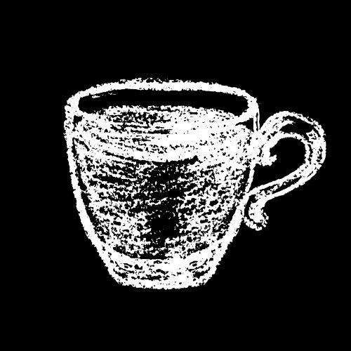 Chalk Coffee Sketch Vector Image