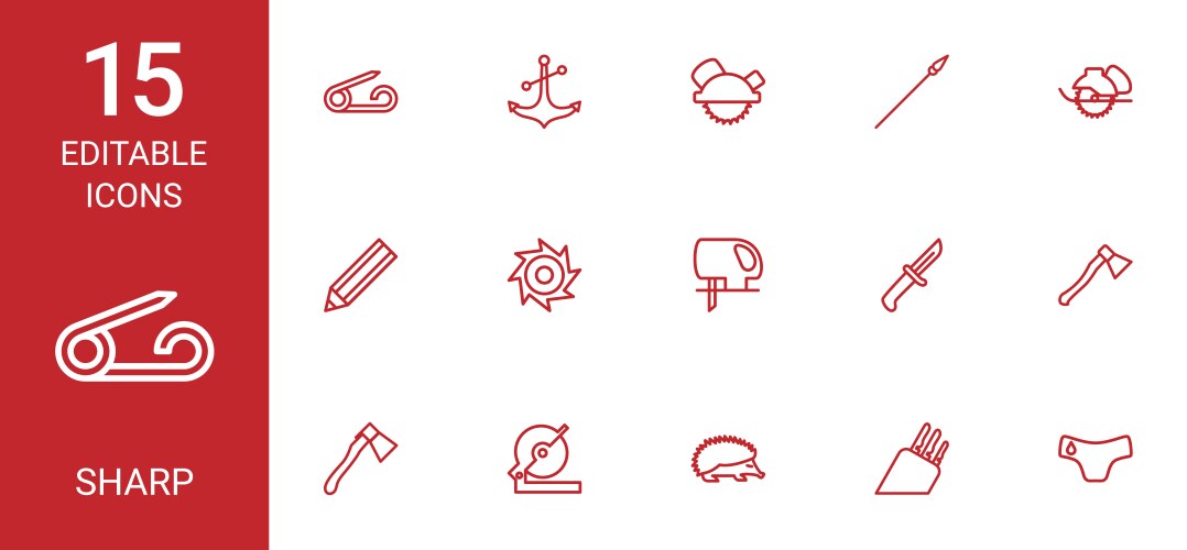 49 sharp icons (36239768) – Free Vector | VectorStock