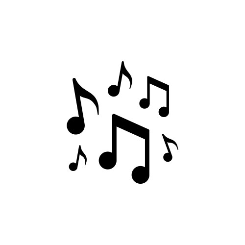 Music notes musical design element isolated Vector Image