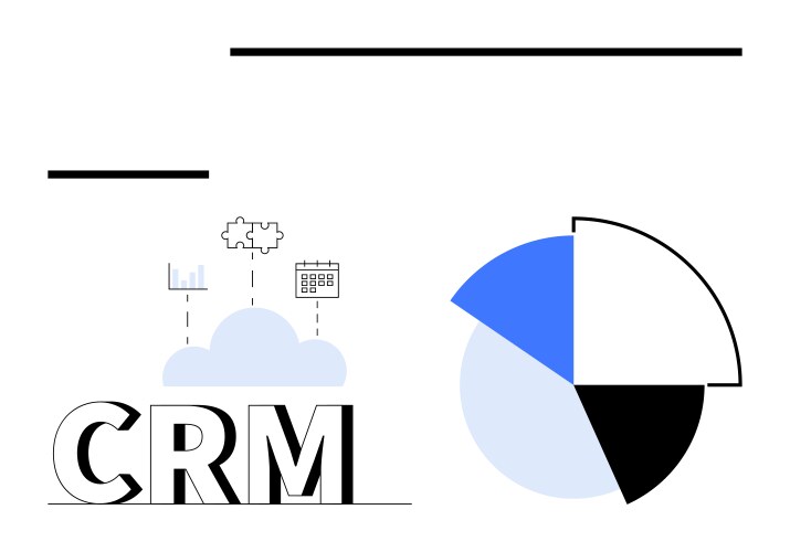 Crm concept with cloud computing data analysis vector image
