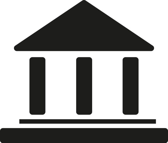 Library building simple icon Vector Image