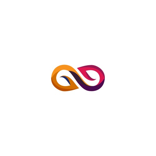 Rainbow hummingbird with infinity Royalty Free Vector Image